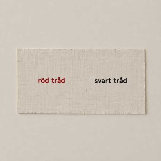 Broderad tavla med namn